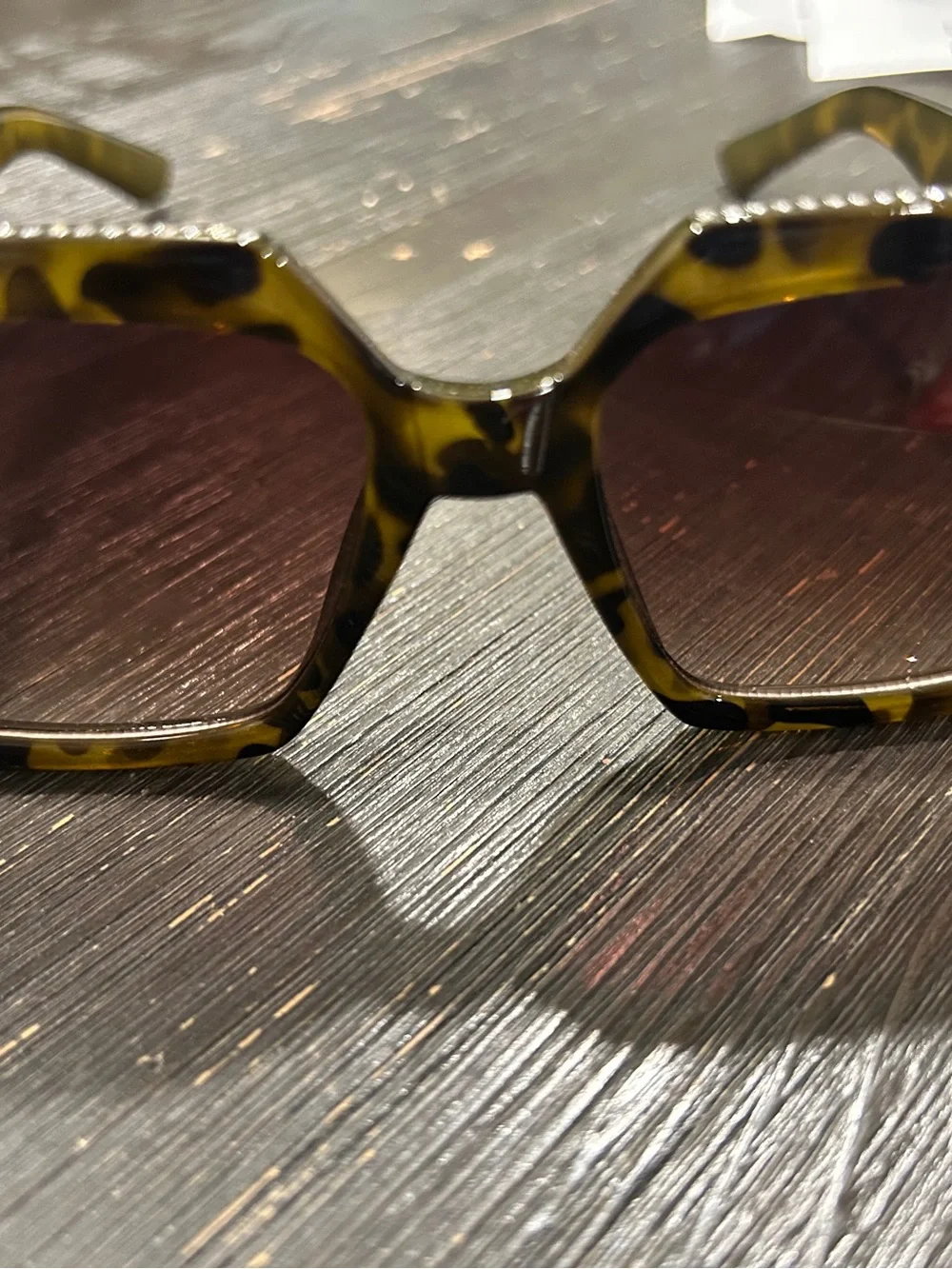 Tortoiseshell Square Oversized Women's Sunglasses - Brown